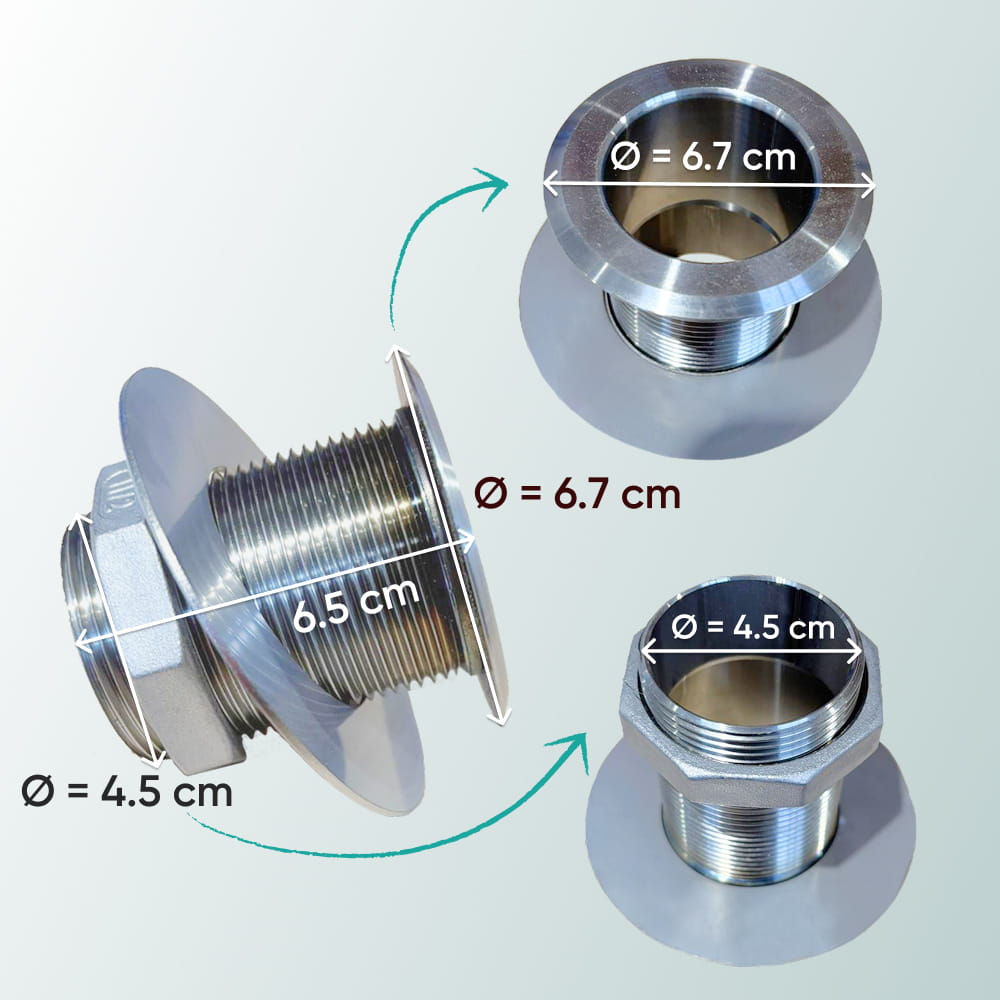 33 kW Full Kit UKO Octa M Wood Burning Hot Tub Stove | Stainless Steel AISI 316