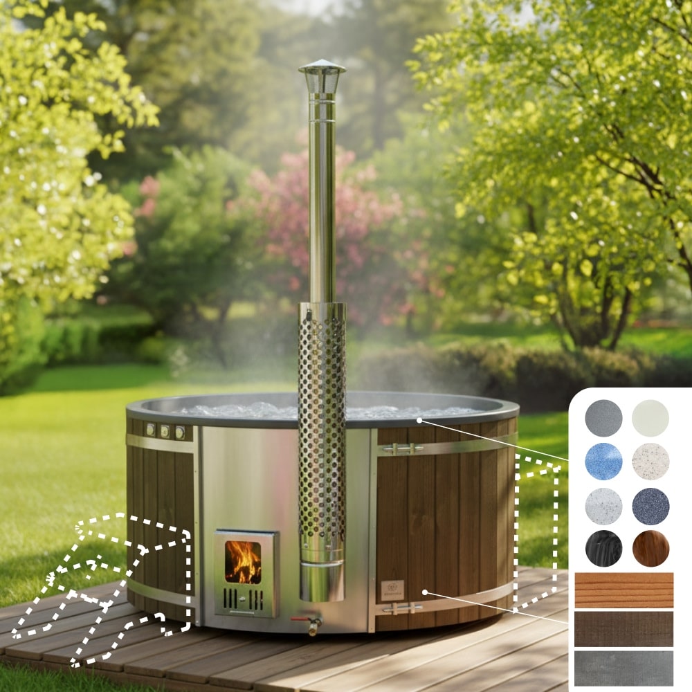 Konfigurierbar Hot Tub Holz Runder 6-8 Personen