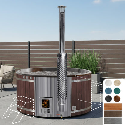 Konfigurierbar Hot Tub Holz Runder 6-8 Personen