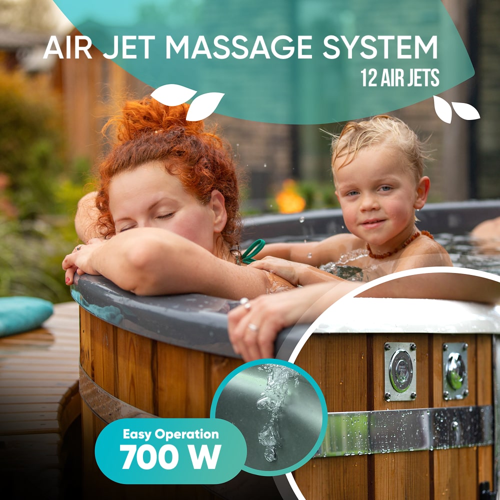 Hot Tub GFK | Beste Konfiguration | 24 Hydro- und 7 Luftdüsen 