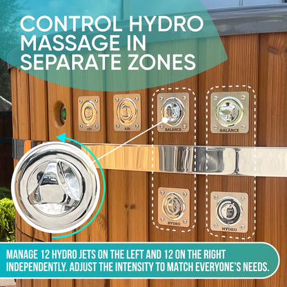 Premium Sand Filter Square Wood Fired Hot Tub | Best Configuration | External Heater