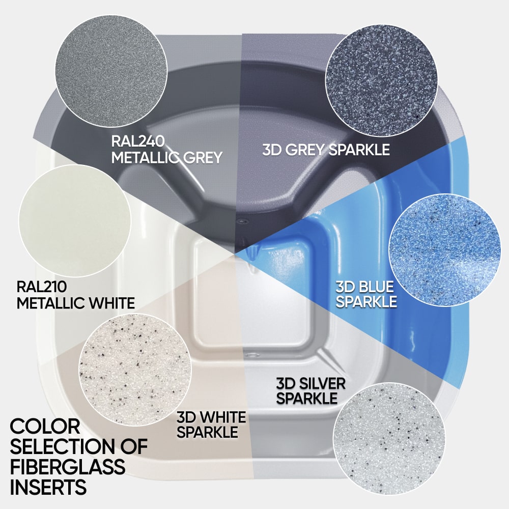 Whirlpool mit Holzofen – 24 Hydro-Jets, Relax Sitz | Für 4–6 Personen