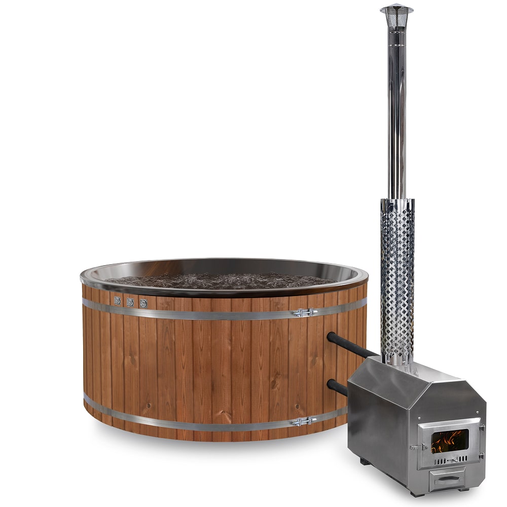Konfigurierbar Hot Tub Holz Runder 4-6 Personen | Externe Ofen