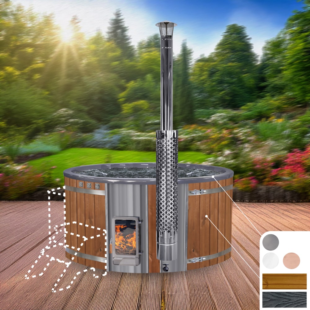 Konfigurierbarer Whirpool mit Holzofen Verta