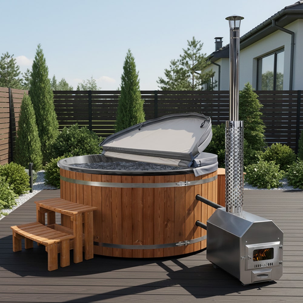 Hot Tub mit Premium-Sandfilter | Beste Konfiguration | Externer Ofen