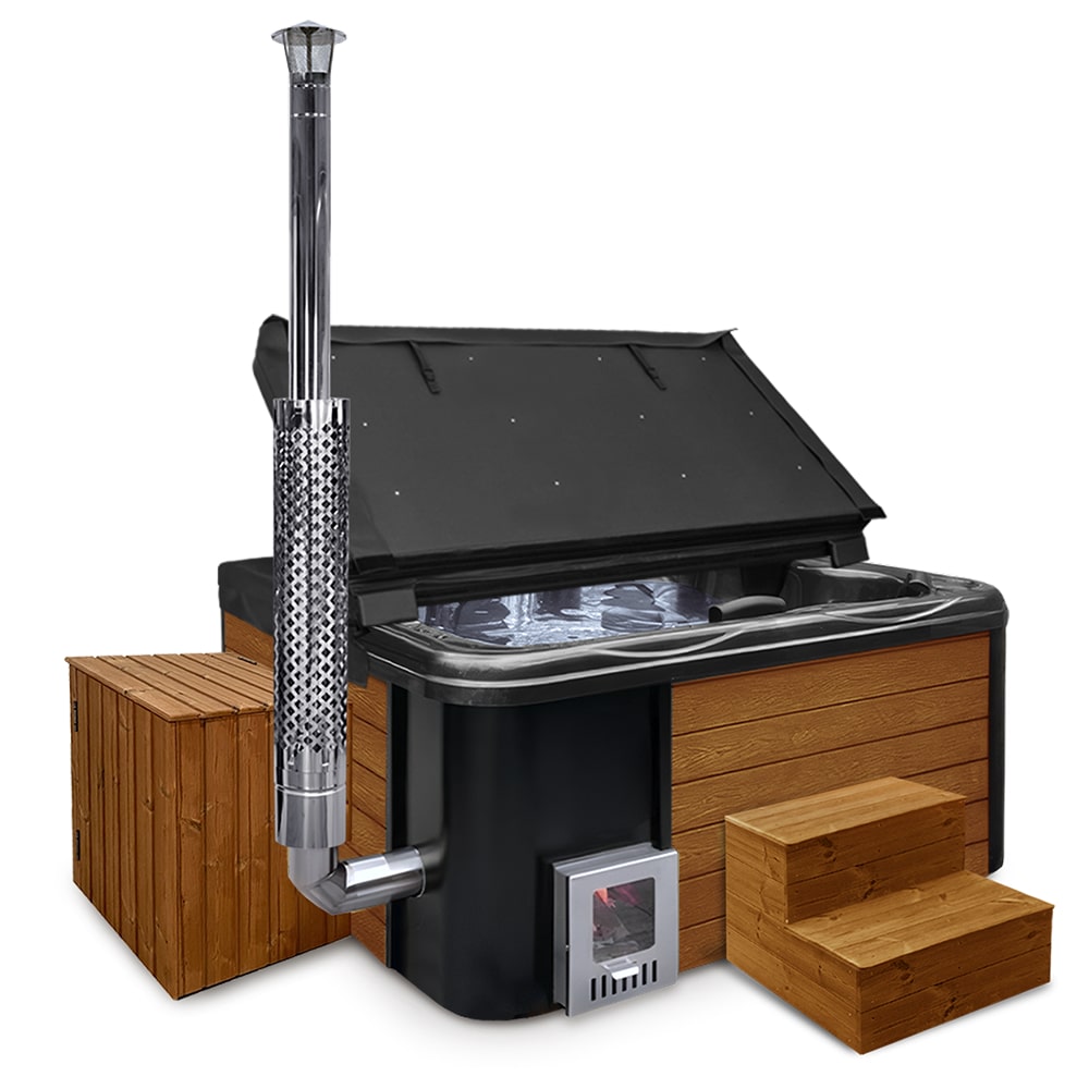 Premium Lounge Hot Tub mit Premium Filter  | Beste Konfiguration | Marmor schwarz 6 | AISI 316