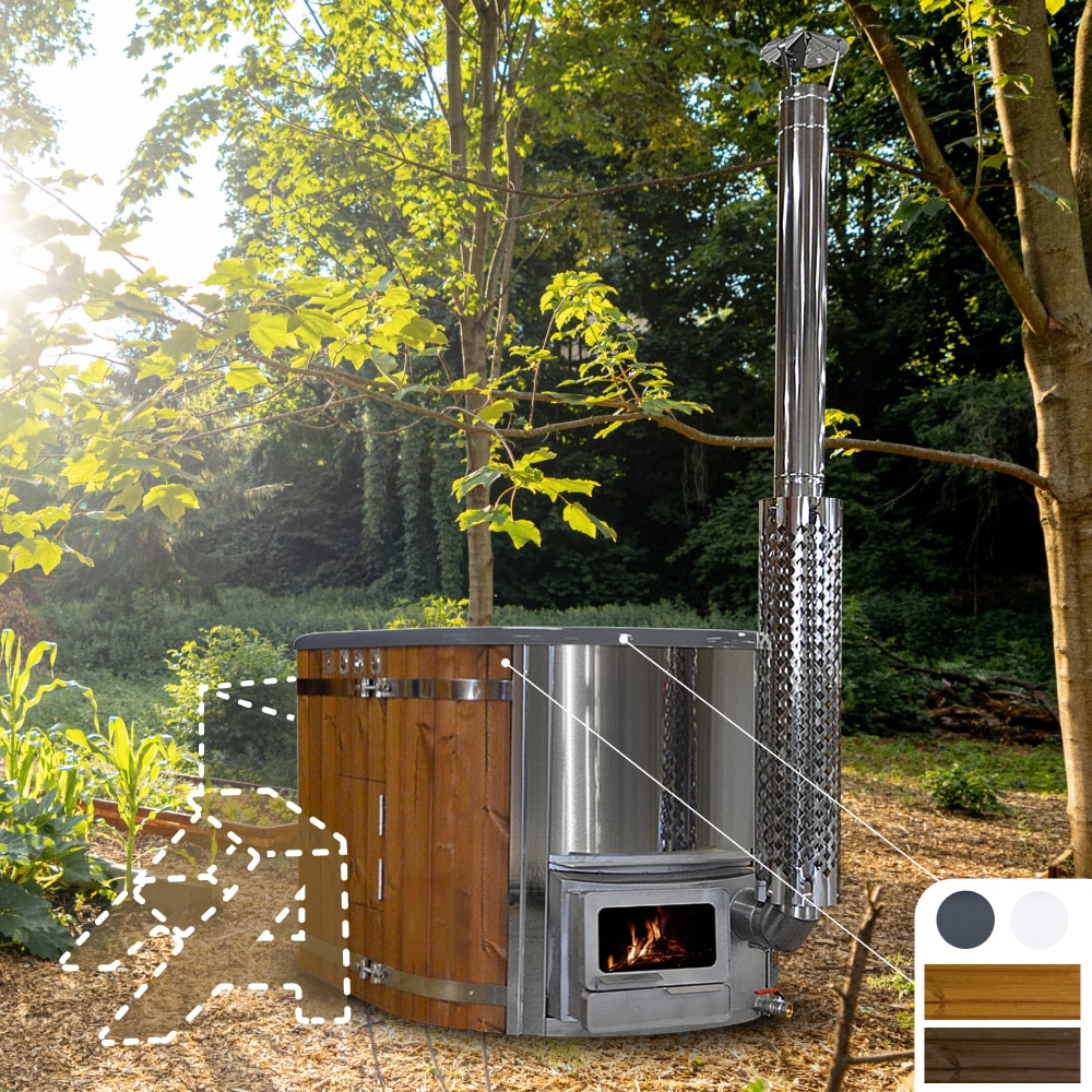 Konfigurierbar GFK Badefass 2 Personen