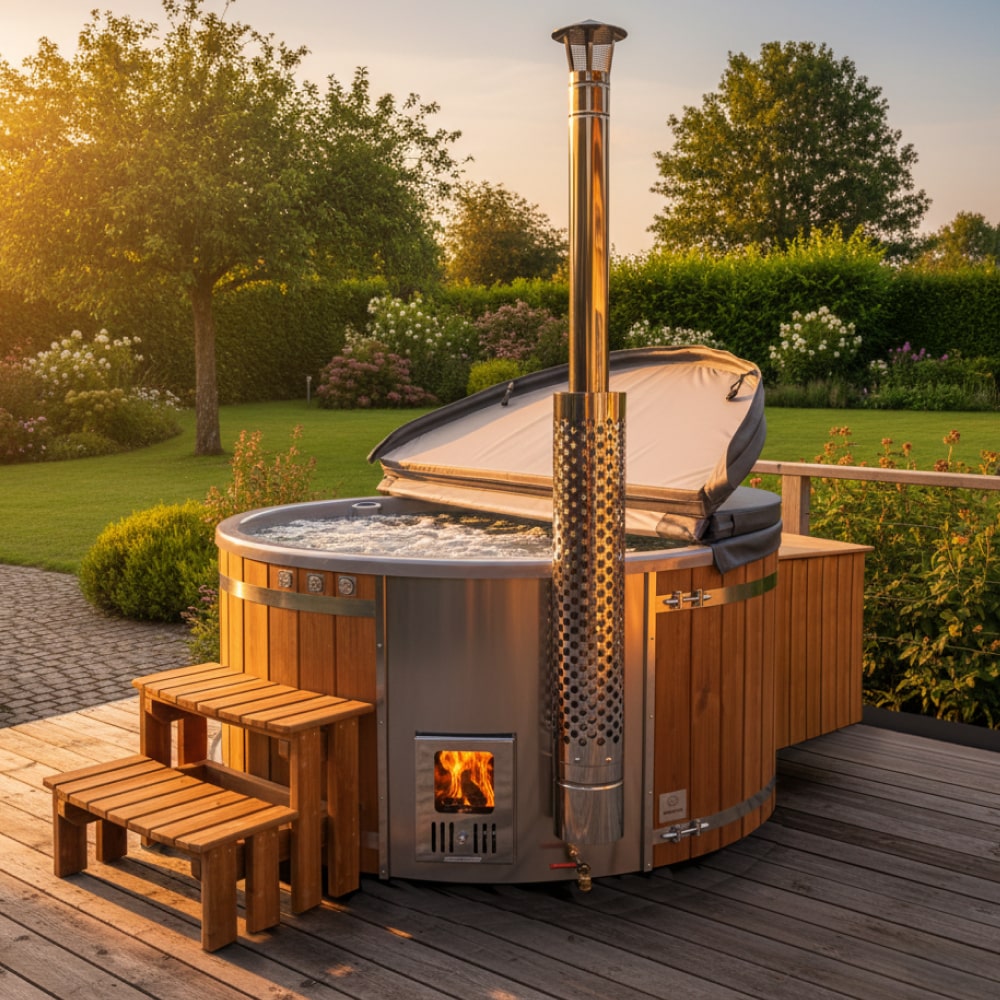 Premium Sand Filter Wood Fired Hot Tub  | Optimal configuration