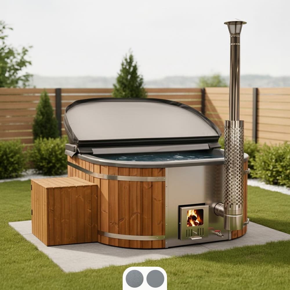 Super Offer | All-Inclusive eckiger Hot Tub | Luft- & Hydrodüsen | Sandfilter & UV-C | 4–6 Sitzer