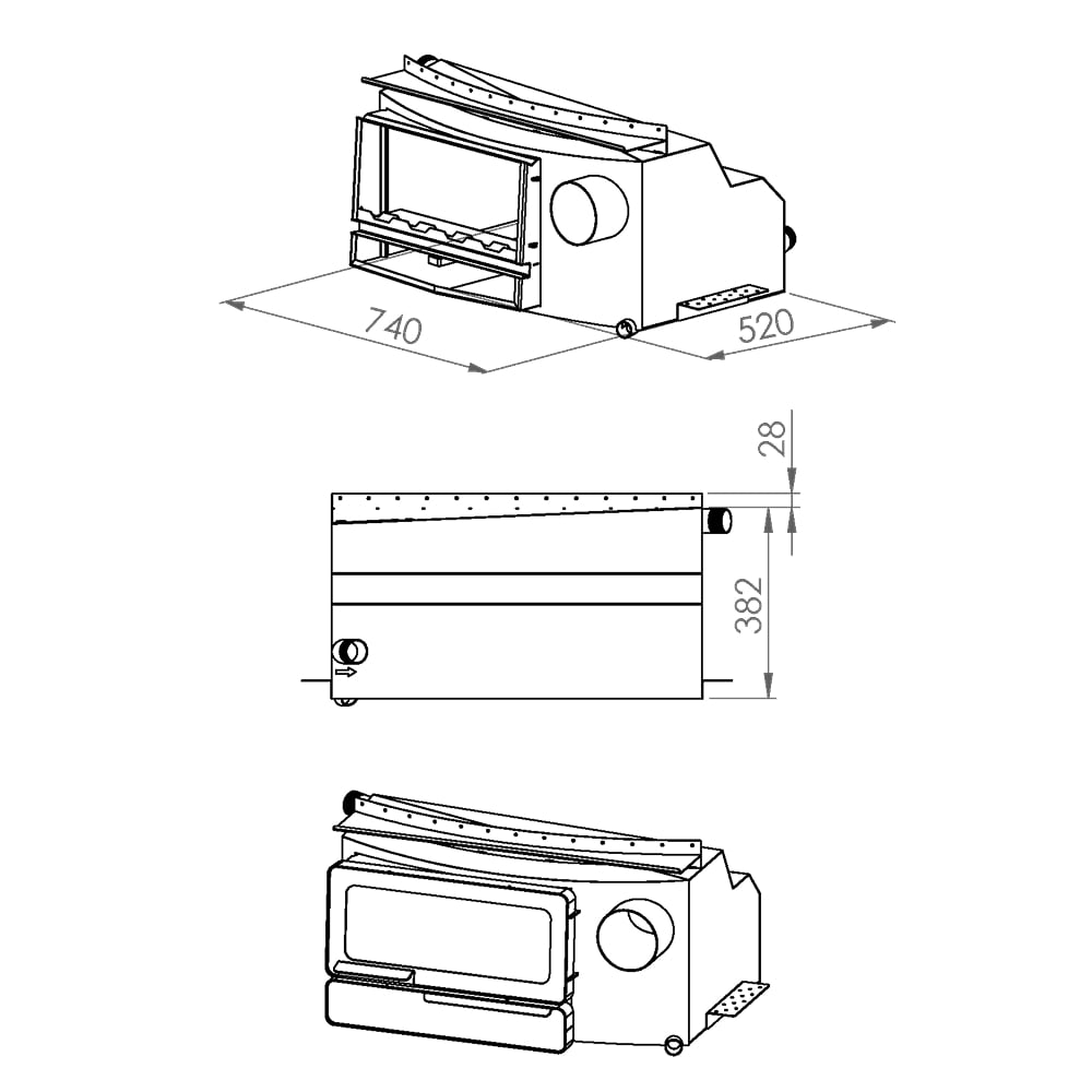 Öfen Holzofen Heizung für Hot Tub Badefass UKO Horizon | AISI 304 