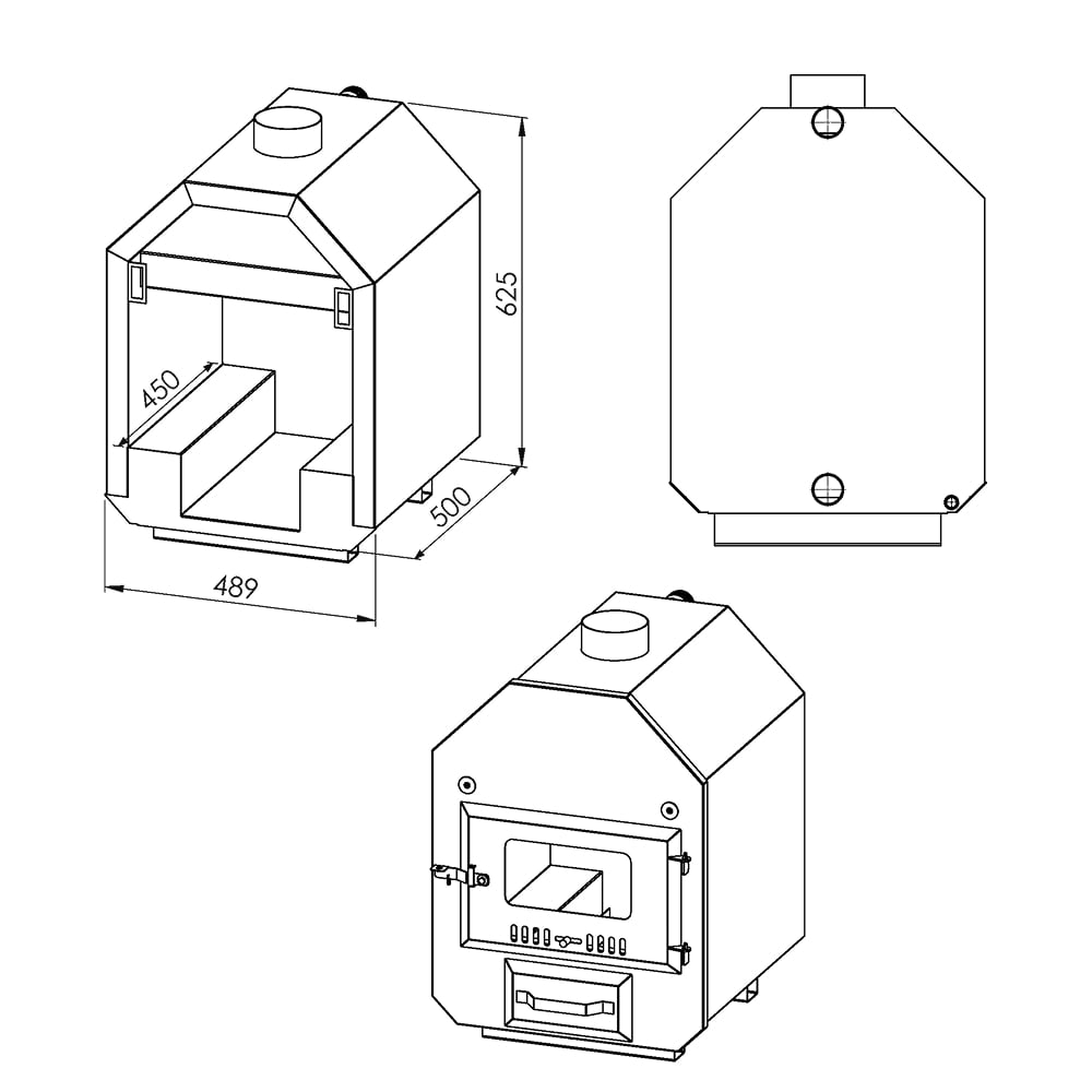 26 kW Komplettset Ofen für Hot Tub Badefass, Badebottich, Badezuber, Poolofen Octa M | AISI 316