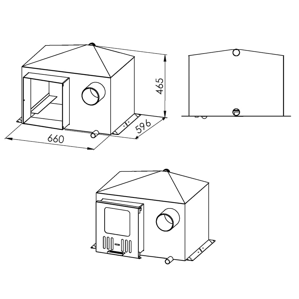 Öfen Holzofen Heizung für Hot Tub Badefass UKO Wellness 85 | AISI 304 | 